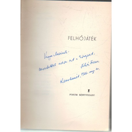 Felhőjáték (dedikált)