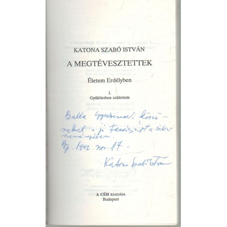 A megtévesztettek (dedikált)