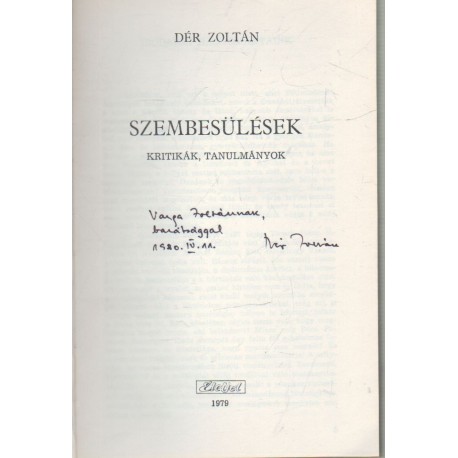 Szembesülések (dedikált)