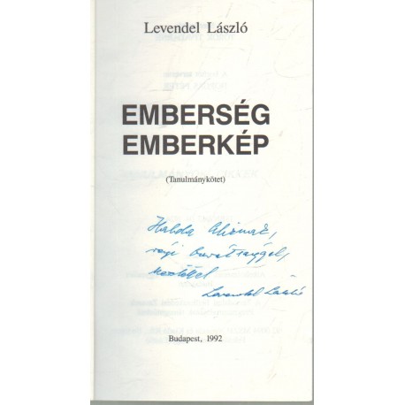 Emberség emberkép (dedikált)