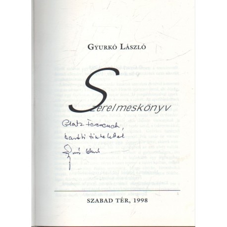 Szerelmeskönyv (dedikált)