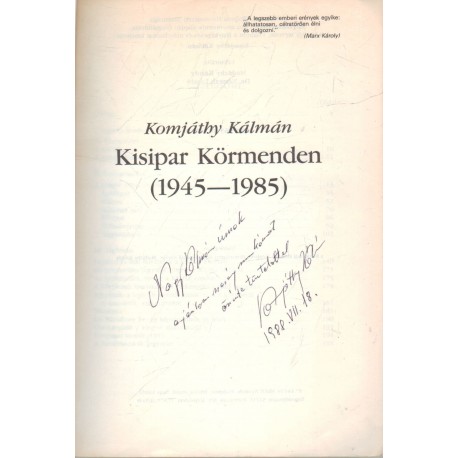 Kisipar Körmenden (dedikált)