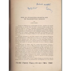 Mots de civilisation de haute asie en transcription chinoise (dedikált)