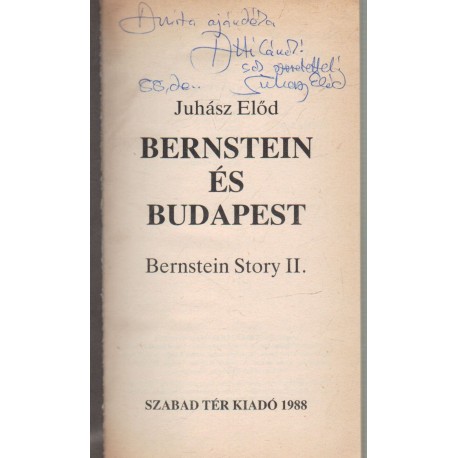 Bernstein és Budapest(dedikált)