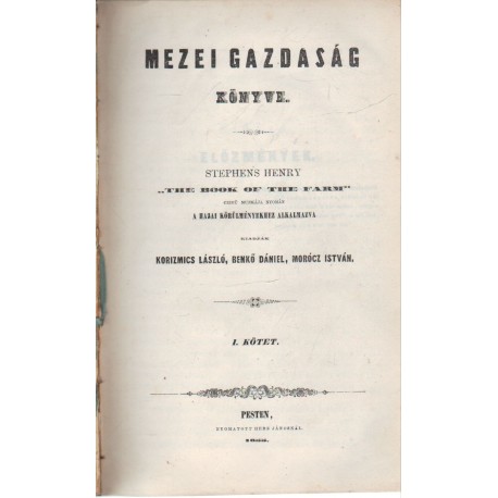 Mezei gazdaság könyve (I-IV.)