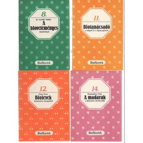 Biokertész füzetek (8 db)
