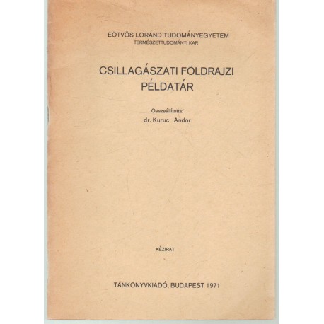 Csilagászati földrajzi példatár