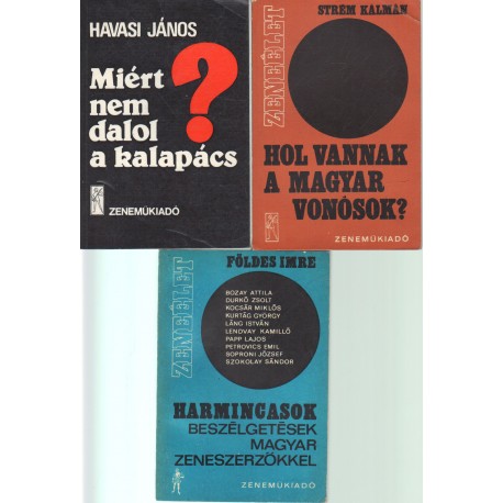 Zenei könyvek (9 db.)