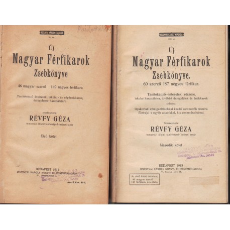 Új magyar férfikarok zsebkönyve I-II.