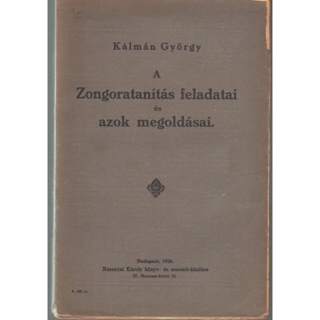 A zongoratanítás feladatai és azok megoldásai