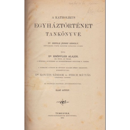 A katholikus egyháztörténet tankönyve