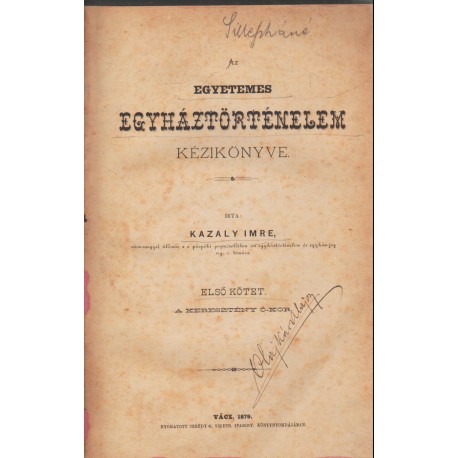 Az egyetemes egyháztörténelem kézikönyve 1-3.