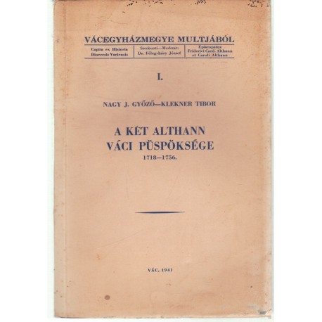 A két Althann váci püspöksége