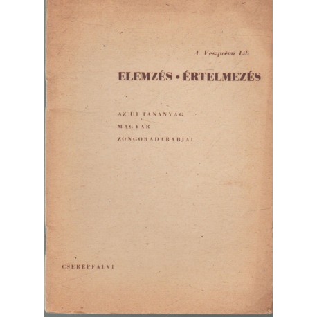 Elemzés, értelmezés