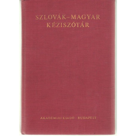 Szlovák-Magyar Kéziszótár