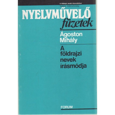 A földrajzi nevek írásmódja