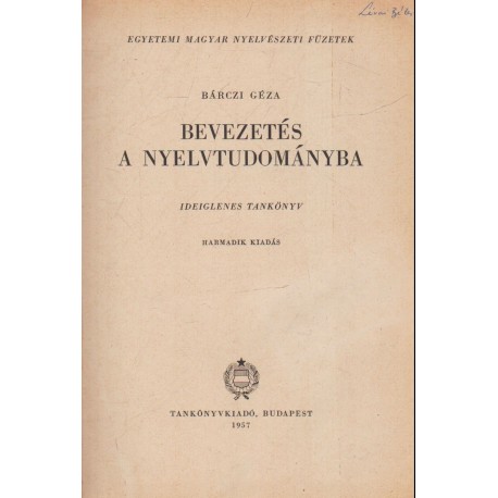 Bevezetés a nyelvtudományba