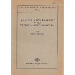 A magyar, a finn és az észt nyelv tipológiai összehasonlítása