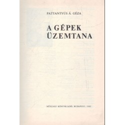 A gépek üzemtana