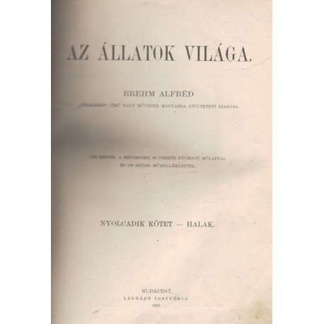 Az állatok világa 8. - Halak (Brehm - 1905)