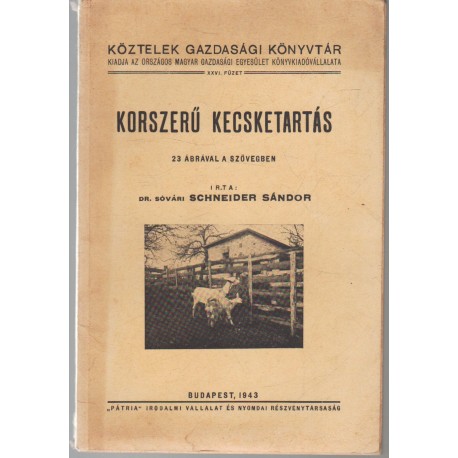 Korszerű kecsketartás