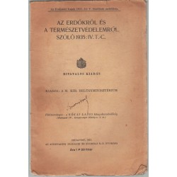 Az erdőkről és a természetvédelemről szóló 1935: IV. T.-C.