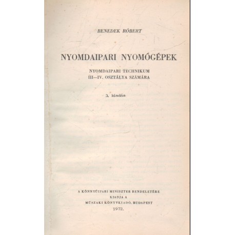 Nyomdaipari nyomógépek