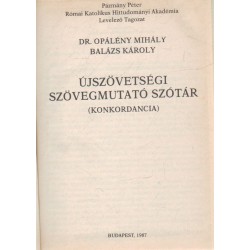 Konkordancia - Újszövetségi szövegmutató szótár