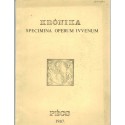 Krónika (Specimina opreum iuvenum)