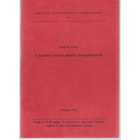 A koloni lyukas hímzés szakszókincse