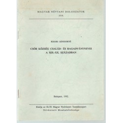 Csór község család- és ragadványnevei a XIX-XX. században