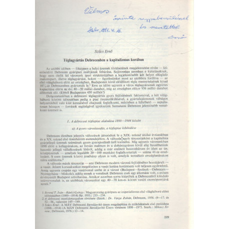 Téglagyártás Debrecenben a kapitalizmus korában (Dedikált!)
