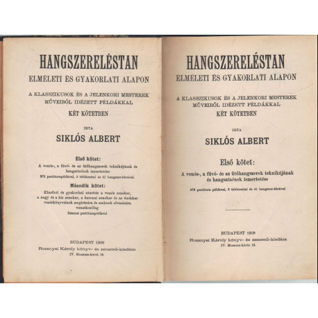 Hangszereléstan I-II. (egybekötve)