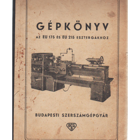 Gépkönyv az EU 175 és EU 215 esztergákhoz