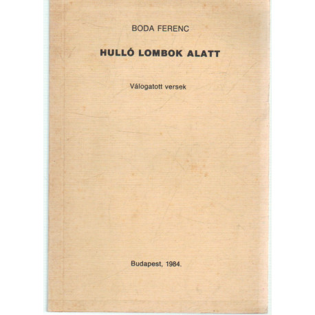 Hulló lombok alatt dedikált!