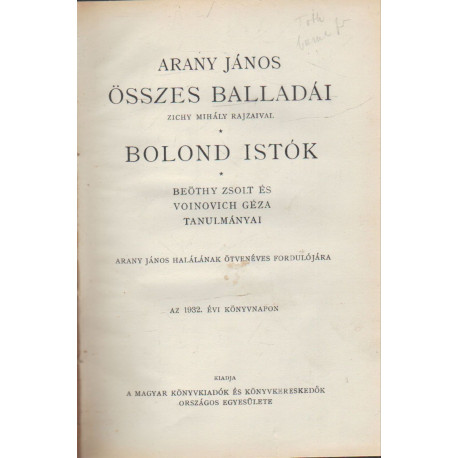 Arany János összes balladái- Bolond istók