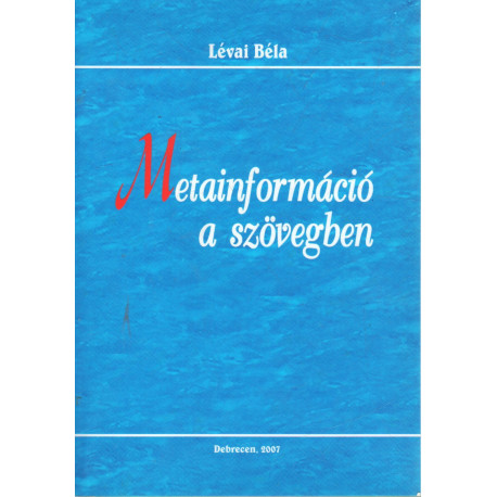Metainformáció a szövegben