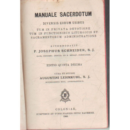 Manuale Sacerdotum (Szentségek)