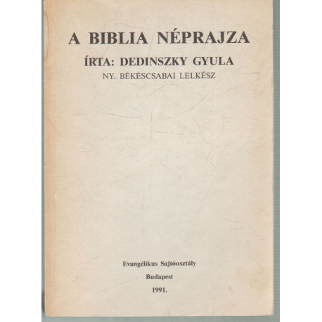 A Biblia néprajza